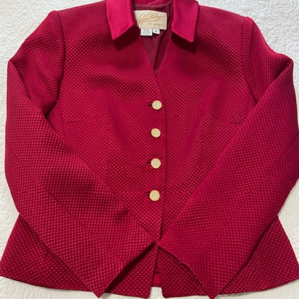Vintage Rickie Freeman for Teri Jon Nites Blazer Women’s w/Gold Buttons Size 6